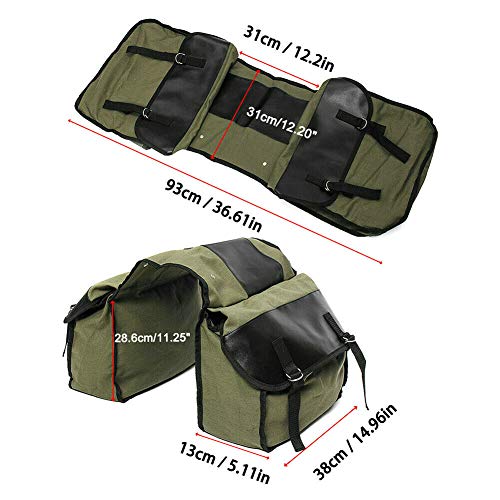 Bolsa de Silla para Motocicleta en Verde Oliva miniatura 2