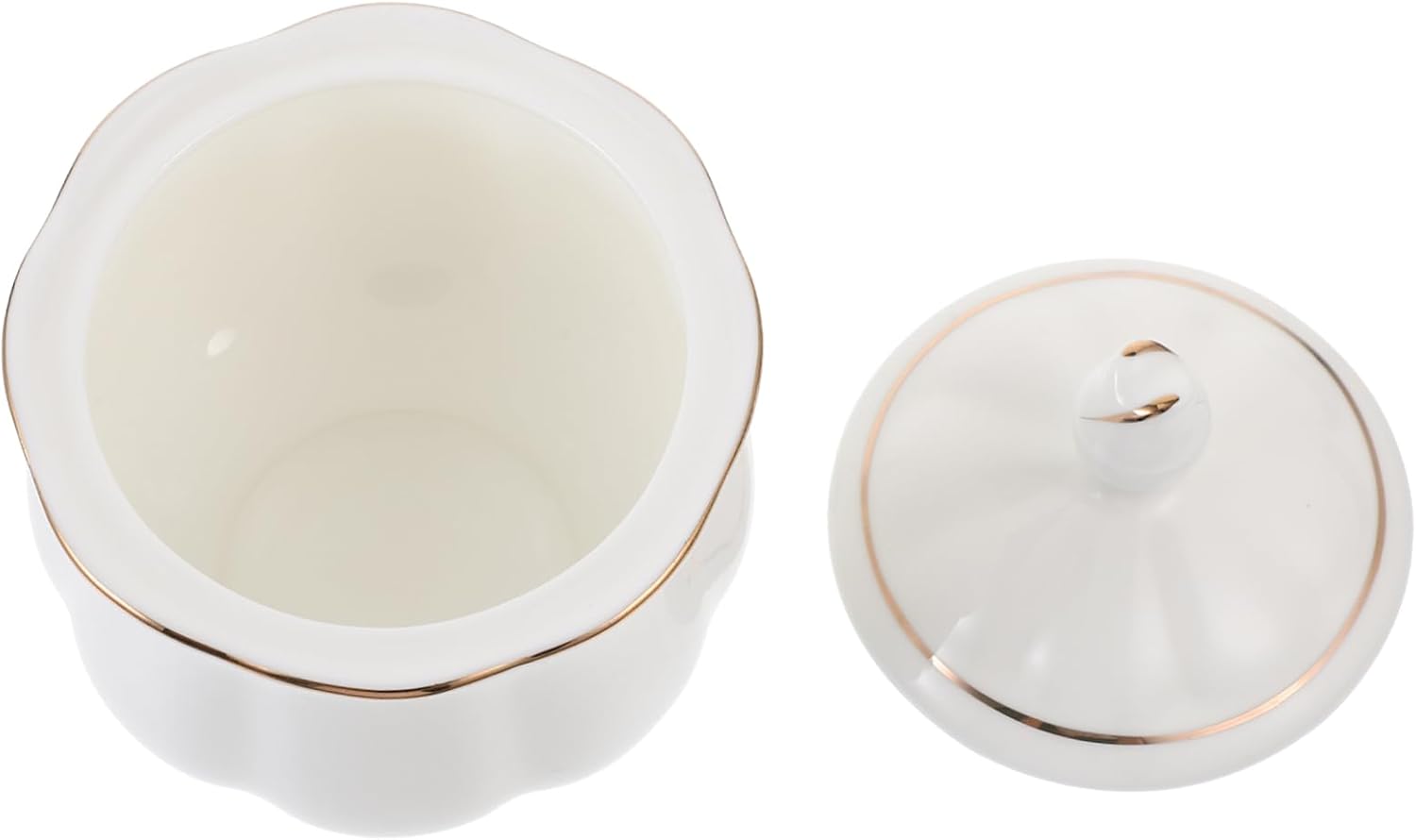 SHOWERORO Ceramic Sugar Bowl with Lid Elegant Condiment Container for Storing Sugar Candy and Chocolates for Kitchen and Dining Use Easy to Clean and Design