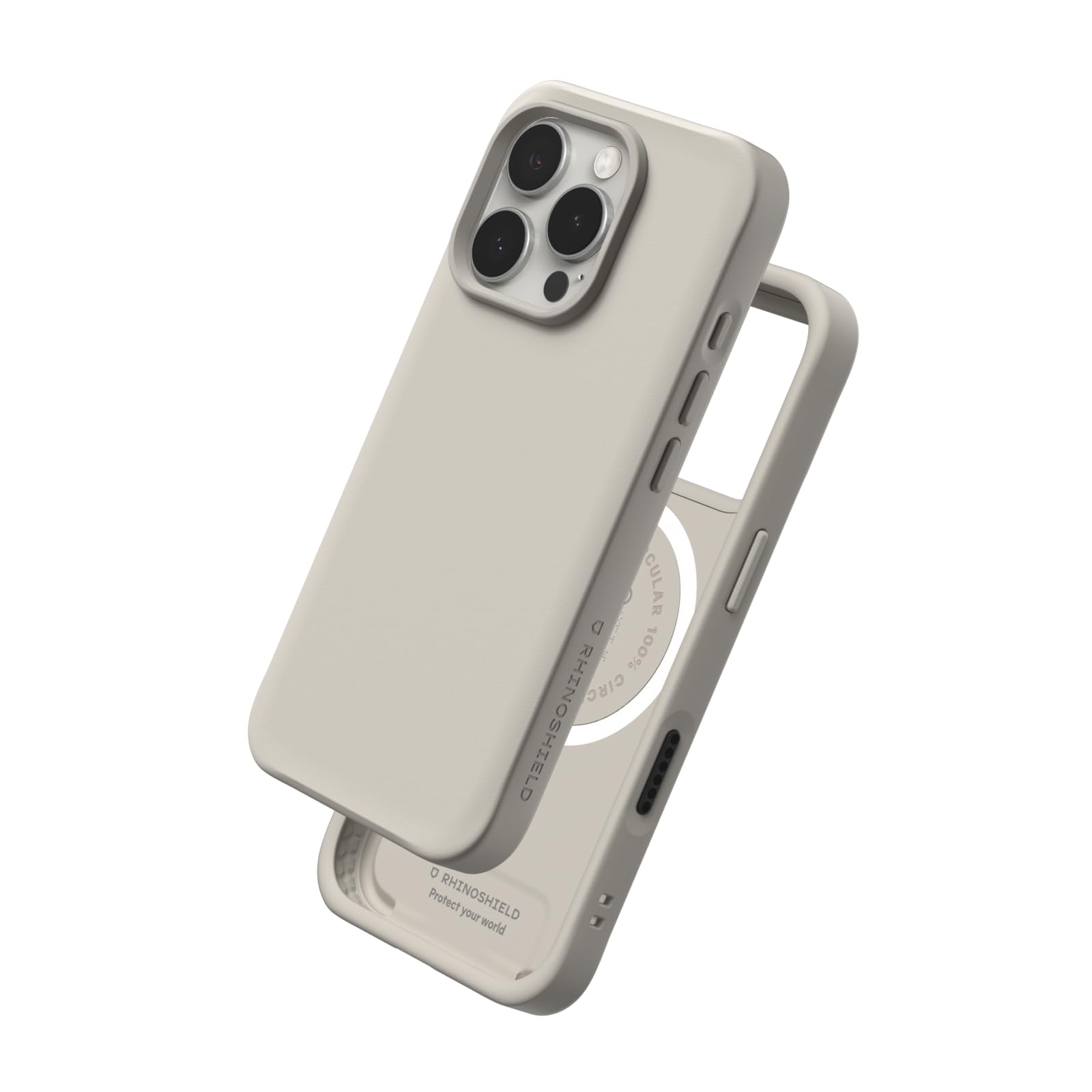 RHINOSHIELD Etui kompatybilne z Magsafe do iPhone'a 16 Pro, SolidX, wzmocniona, amortyzująca wstrząsy, smukła konstrukcja, ochrona przed upadkiem 3,5 m, beżowa powłoka