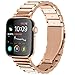 Produktbild GerbGorb Für Apple Watch Armband 42mm 44mm 38mm 40mm, iwatch Armband Edelstahl Series 6/5/4/3/2/1, 44mm Rosé Gold