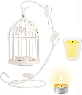 Cyrank Bird Cage Candlestick Lantern