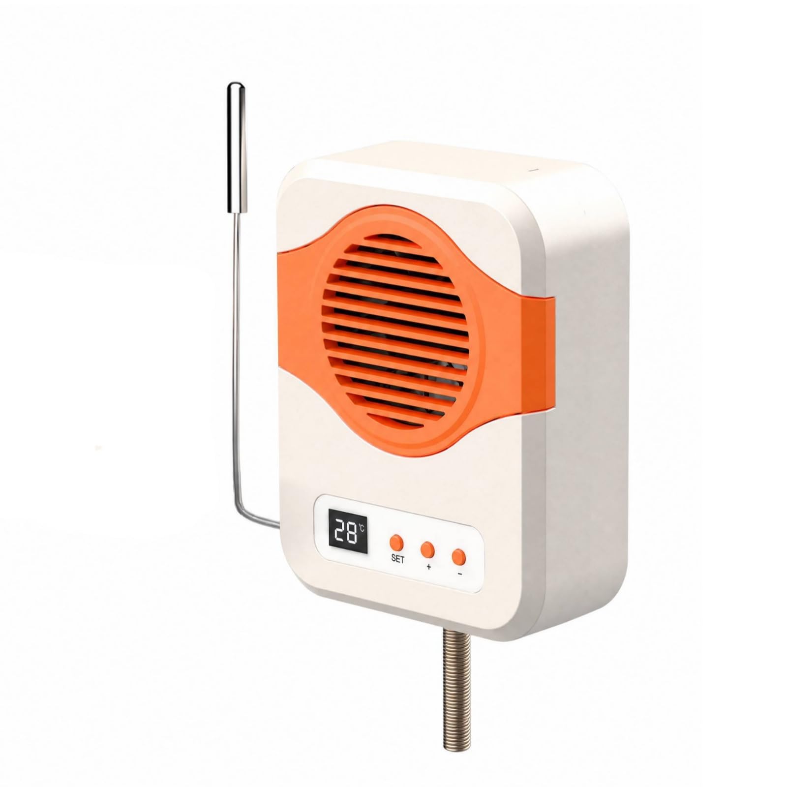 predolo Calefactor con Pantalla Temperatura Digital Ignífugo Calefactor con Sonda Metal Anti-Mordedura Resistente Al Agua