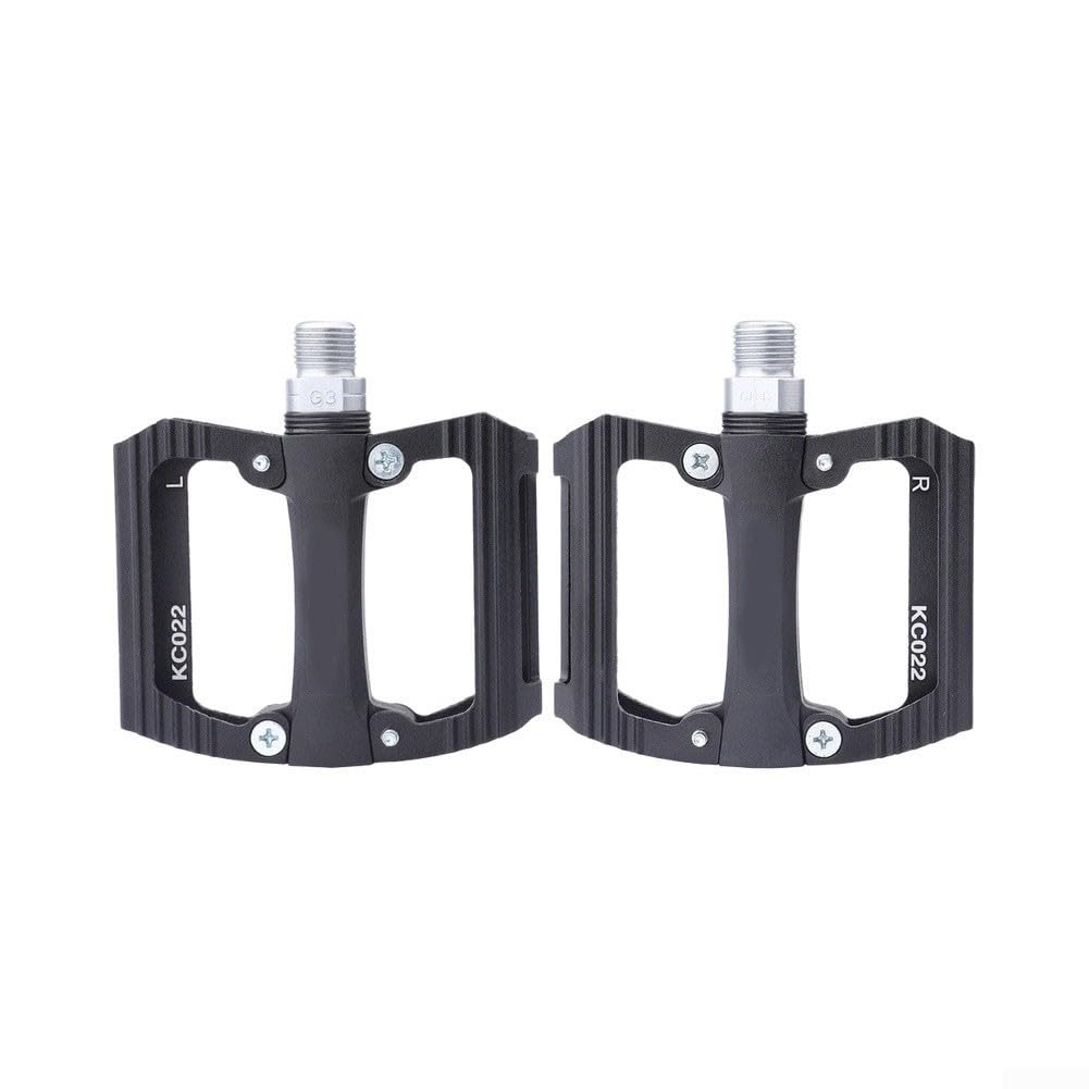 Honseadek Pedales de bicicleta ultraligeros de aluminio y fibra de nailon con diseño antideslizante, doble rodamiento, eje de acero cromado, para ciclismo de montaña y carretera