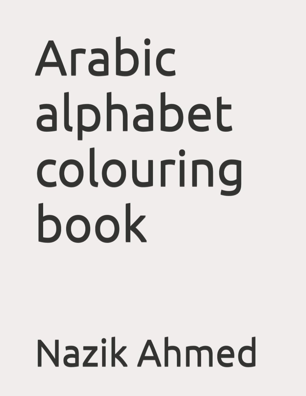 Arabic alphabet colouring book