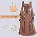 Lover-Beauty Vestido Victoriano Mujer Vestido Largo Victoria Vintage Mujer con Capucha para...