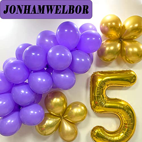 Image of Jonhamwelbor Lavender Purple Matte Latex Balloons 12 Inches 100 Pack Light Violet Wedding Baby Shower Party Decorations