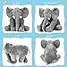 Yulejo Giant Stuffed Elephant Plush Animal Pillow Large 15.7 Inch Stuffed Animal Soft Party Favor Huge Gray Elephant Plush Doll for Adult Girlfriend Home Decor