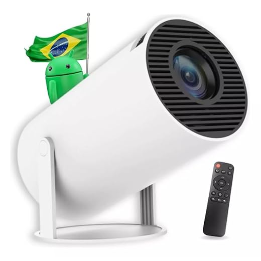 Projetor HY300 PRO 4K Android 11-Magcubic, WiFi duplo 6, 260ANSI, Allwinner H713, BT5.0, 1080P, 1280x720P-Cinema Em Casa.