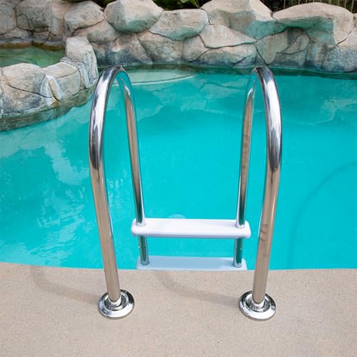 image for XtremepowerUS 5-Step Swimming Pool Ladder, Non-Slip Steps Ladder for I