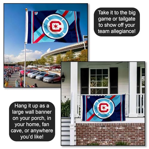 Drapeau Chicago Fire à œillets WinCraft finition haute qualité - 4