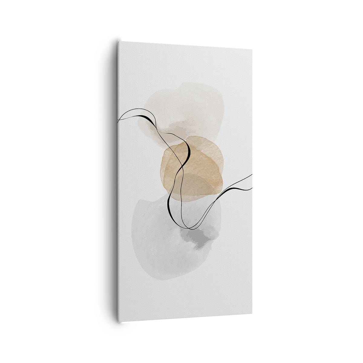 Cuadros Decoracion Salon Abstracto Minimalista Acuarela Lienzos decorativos 65x120cm Cuadro Sobre Lienzo Moderno Vertical Dormitorio Cuadros Pared Imágenes Wall Art Prints Decor Grande PA65x120-4827