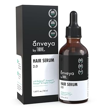 Anveya Rosemary Hair Growth Serum | Hair Serum for Hair Growth with Redensyl, Procapil, Anagain & Capilia Longa | Rosemary for Hair Growth | Best Hair Growth Serum & Hair Serum for Men & Women | 50ml
