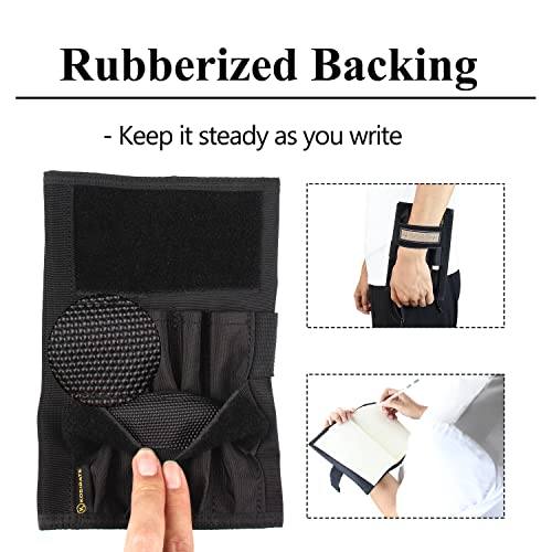 Kosibate Tactical Notebook Cover, Military Army Leader Book Cover, 8x5 Inch (Black)