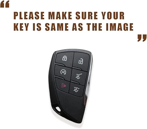 Miniatura 5 de Muslogy Funda para llavero Yukon Tahoe Suburban 2021-2023 6 botones material de TPU funda protectora compatible con Suburban Tahoe Yukon 2021 2022