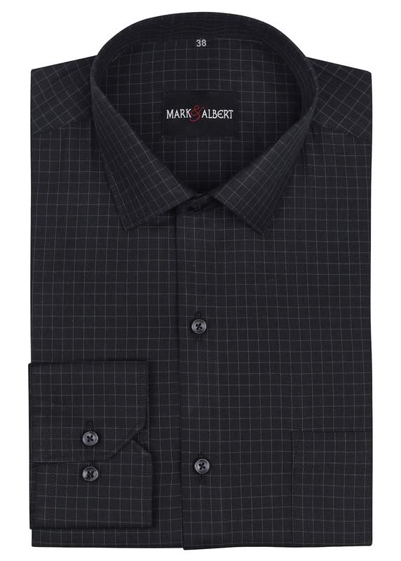 Image of 100% Cotton Gingham Checks Full Sleeves Regular Fit Formal Shirt