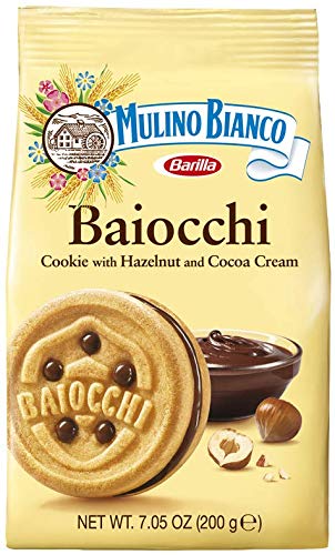Mulino Bianco Baiocchi Shortbread Sandwich Cookies With Chocolate Hazelnut Cream Filling 3 Pack, Chocolate,Hazelnut, 21.15 Oz #TOP11