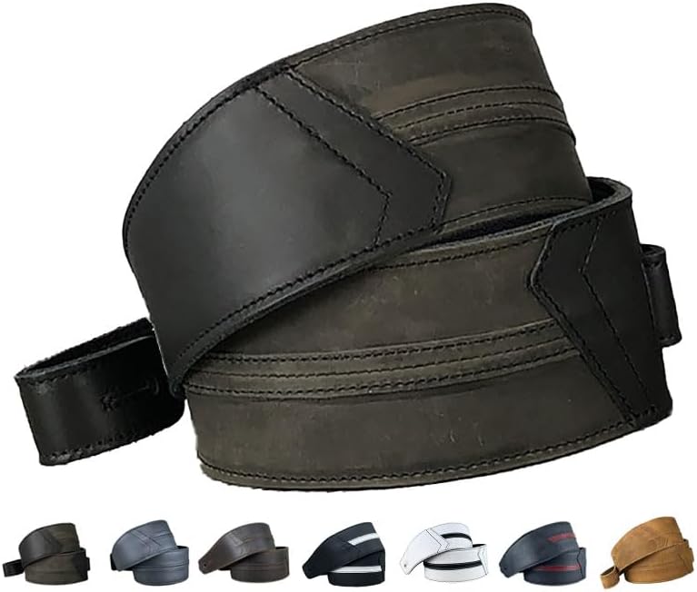 The Original Straight Up Full Grain Padded Leather Guitar Strap - For Electric, Acoustic and Bass Guitars