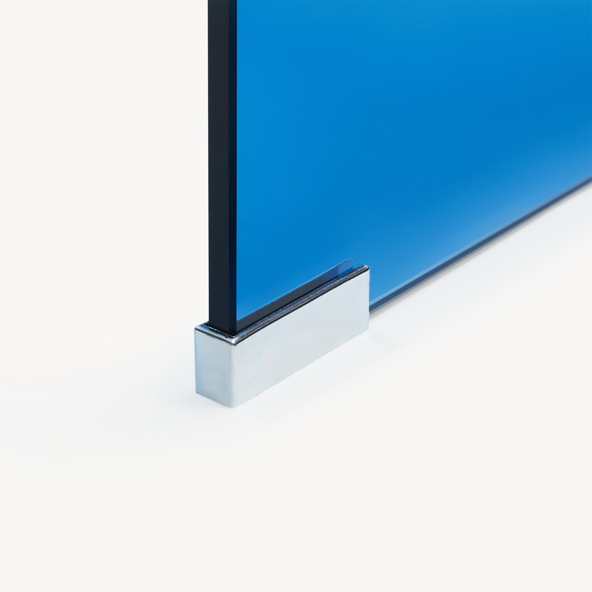 [en.casa] Tavolino da Caffè in Vetro Temperato Tavolo Basso Centrale da Salotto con Piano Rettangolare per Soggiorno Studio Living 90 x 45 x 35 cm - Blu