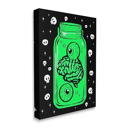 Image of Stupell Industries 'Spooky Specimen Jar'| Canvas Art | Stupell Industries | 30 x 40 Inches, Easy to Hang and Sturdy, Made in USA, by Ziwei Li