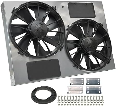 Derale Performance 16927 Gray/Black High Output Dual Radiator Fan