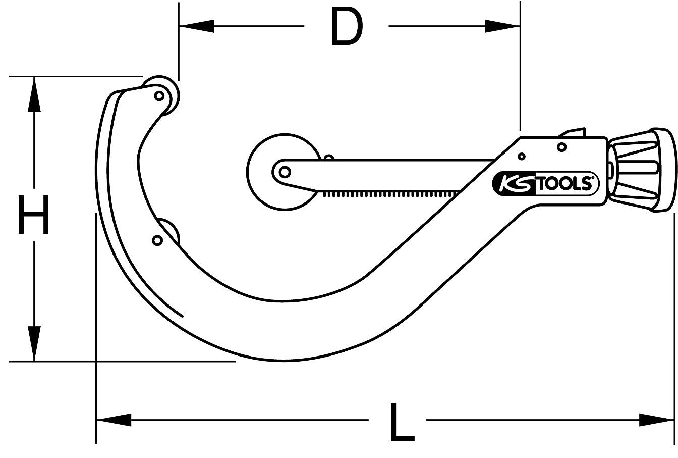 KS Tools 222.1680 Cortatubos automático 100-168mm