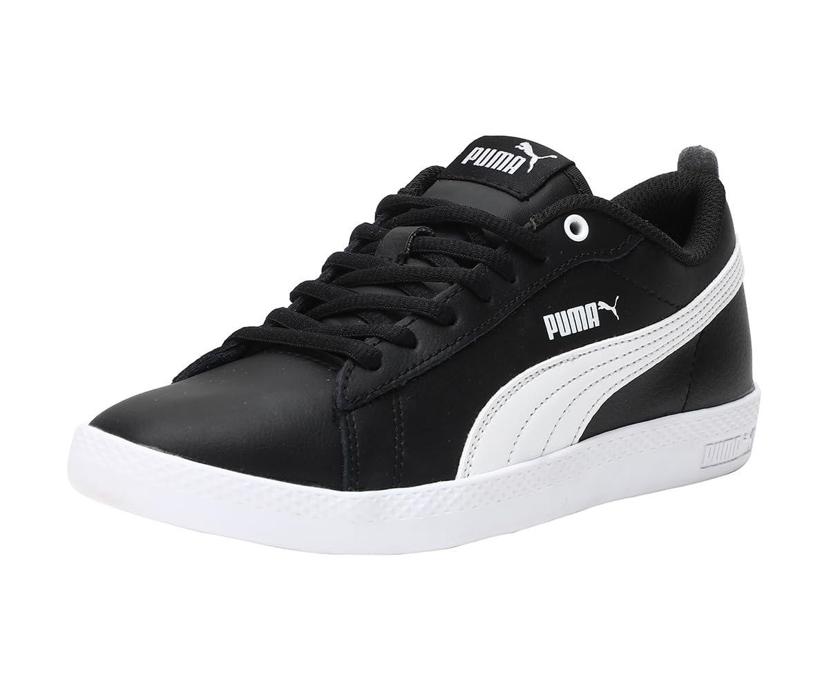 PUMA Women's Puma Smash Wns v2 L Trainers, Puma Black Puma White, 6.5 UK
