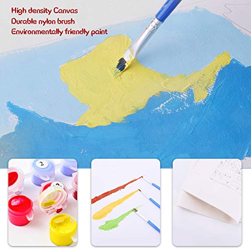 Image of Ginkko Framed Paint by Numbers Kit for Adults, 8x12 inch, Flowers