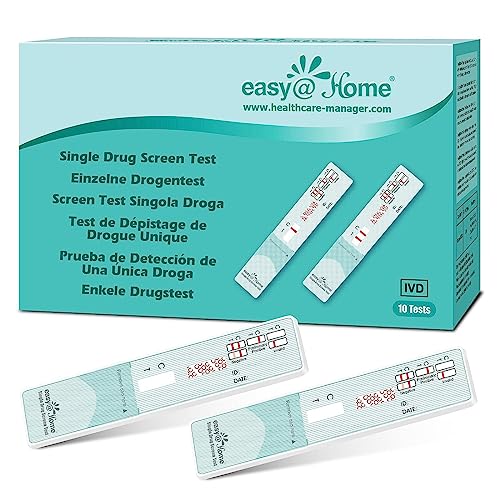 10 x Drogentest Schnelltest Urin Kokain Cocain: Easy@Home Drogenschnelltest Urintest Drogentests Urin Teststreifen, hohe Sensitivität Cut-off: 300 ng/ml
