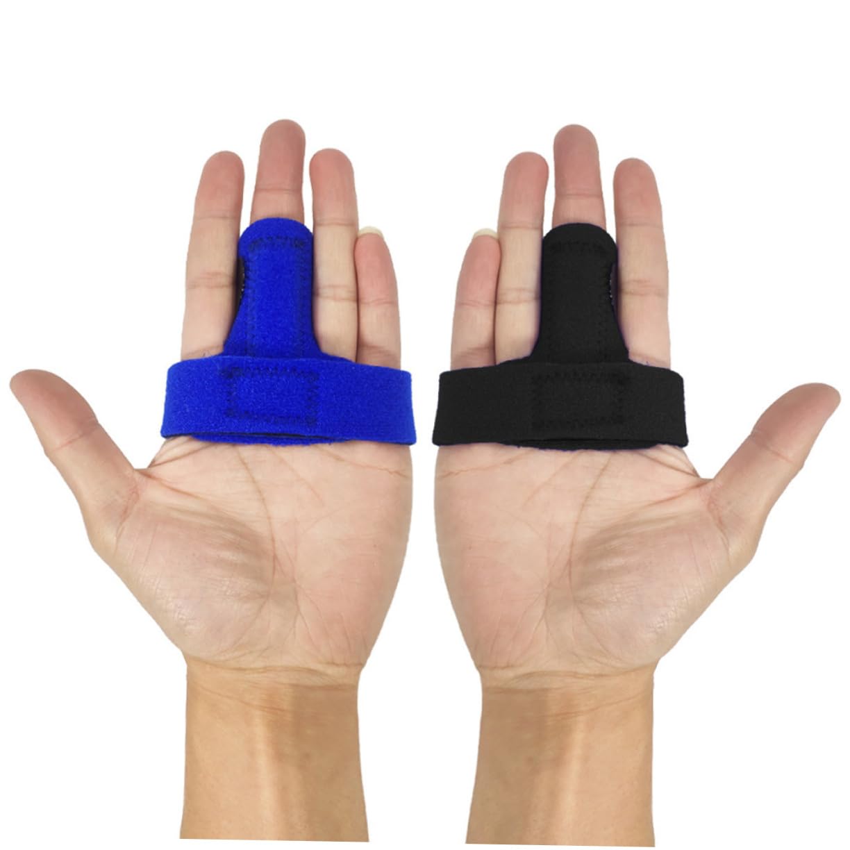 FRCOLOR 2pcs Finger Cots Stabilizer Brace Finger Straightener Nursing Clip Board Finger Splint Thumb Supports Brace Protector Adjustable Stand Protective Device Fixation Tool Black Sbr