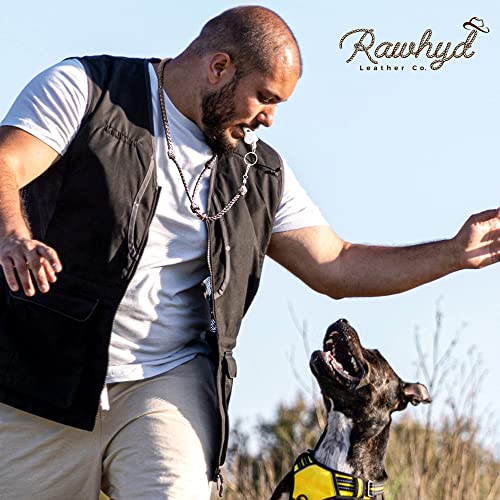 Raw Hyd Leather Dog Whistle Lanyard - Adjustable Dog Whistle Training Lanyard - Genuine, Full-Grain Leather Lanyard - Single Drop Dog Training Whistle Lanyard - Dog Training & Behavior Aids #TOP5