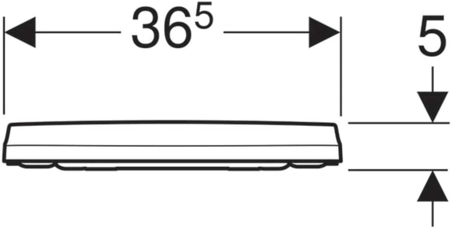 Geberit iCon Slim Toilet Seat side view కొలతలు