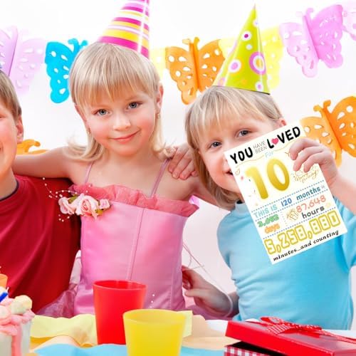 10th Birthday Card, Funny Birthday Decorations for Girl Boy, Best 10 Year Old Birthday Gifts for Daughter Son, Unique Creative Gift for Grandson Granddaughter — view 6