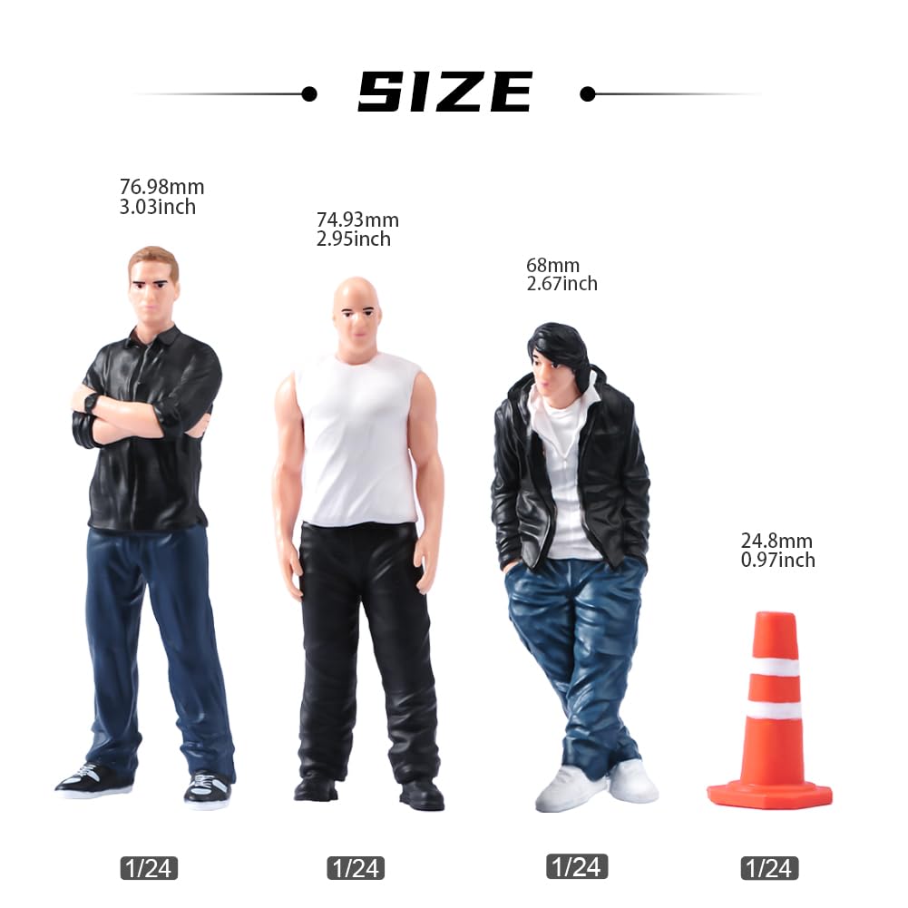 Amazon.com: RoofWorld 3pcs Miniatures Figurine 1/24 Scale