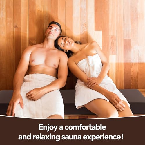BALAPET Waterproof Sauna Seat Cushion, Thick High-Density Foam Heat Insulation Mat for Sauna Bath House Shower Room, Sauna Accessories for Infrared Sauna Resting(Brown) - Thumbnail 6