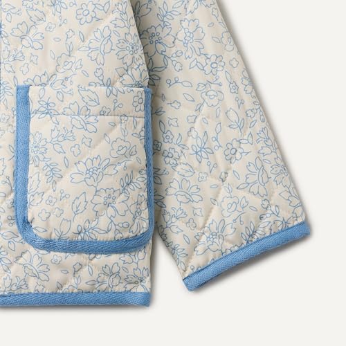 Image of Amazon Essentials x Sofia Grainge Toddler and Baby Girls' Midweight Quilted Field Jacket with Ruffle