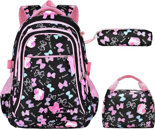 TianMaiGeLun Travel Backpack for Women Water-resistant Floral Laptop Backpack Travel Daypack,Black