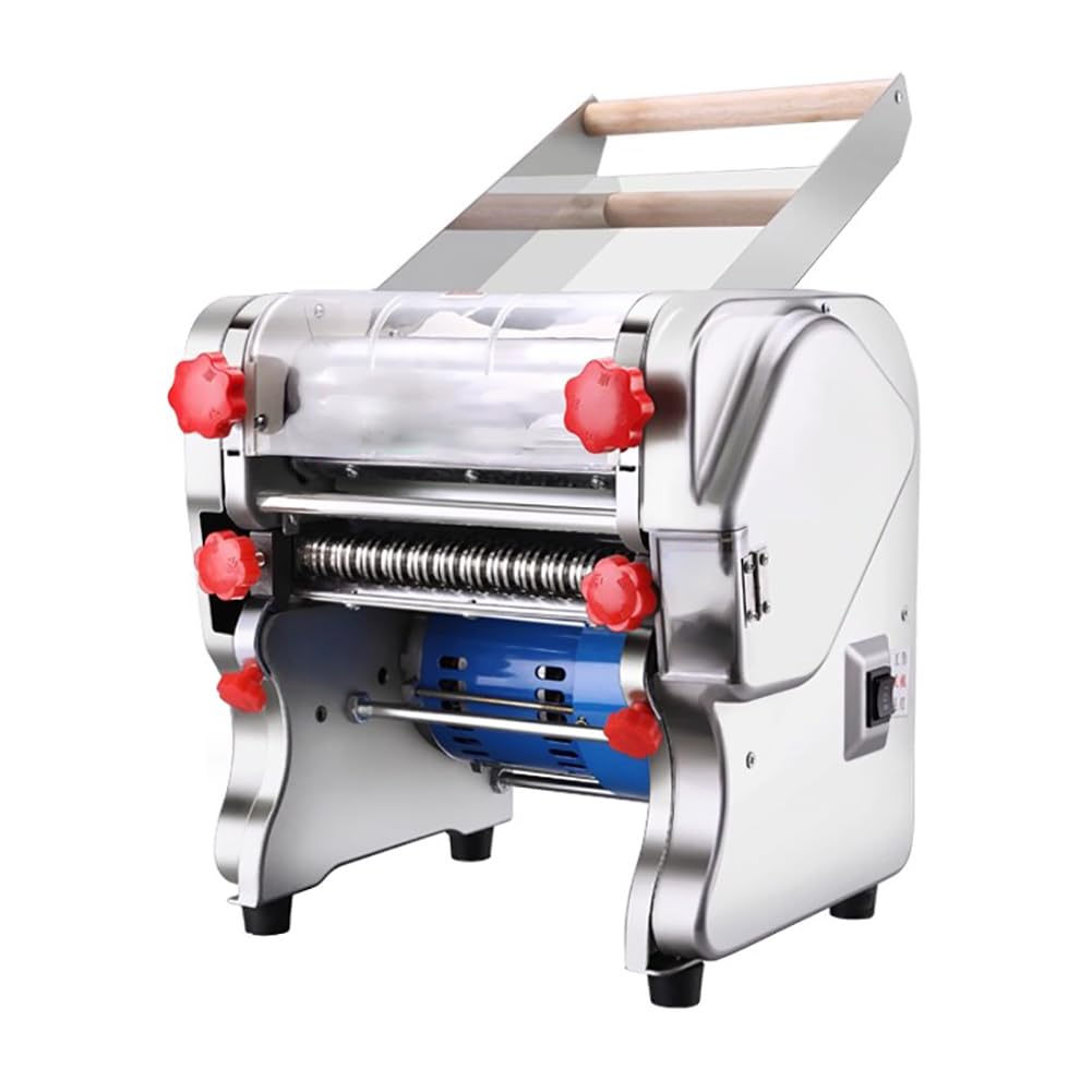 Macchina per Noodles Automatica 2 in 1, Pressa per Noodles in Acciaio Inossidabile Resistente, Spessore Regolabile da 0,1 A 20 Mm, Larghezza del Rullo 24 Cm