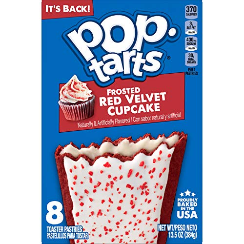 Image of Pop-Tarts Breakfast Toaster Pastries, Frosted Red Velvet Cupcake, Bakery Inspired Snack Food, 13.5oz Box (Pack of 12)