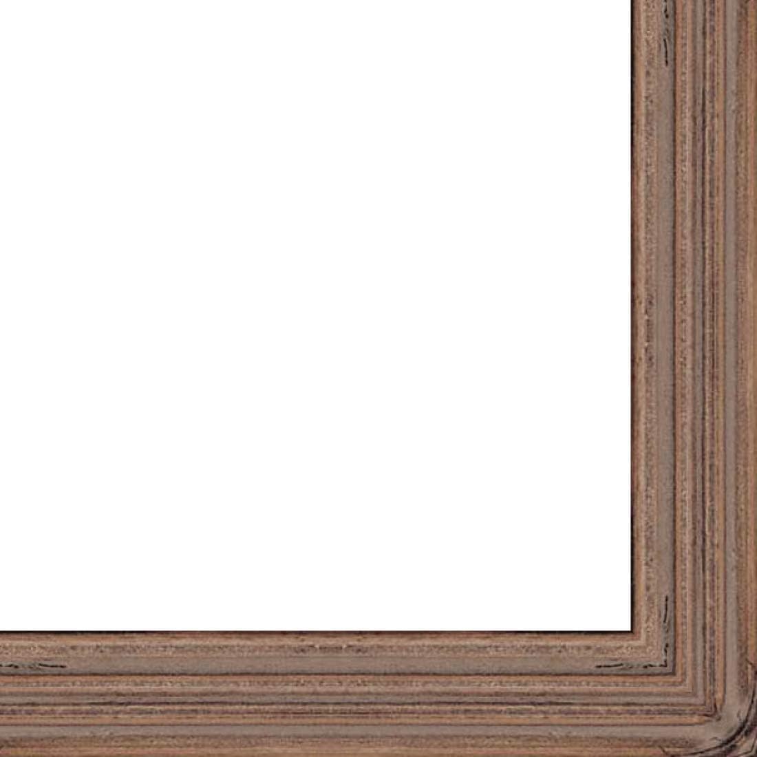 Picture Frame Moulding (Wood) 100ft Bundle - Traditional Pewter Finish - 0.5" Width - 3/8" Rabbet Depth
