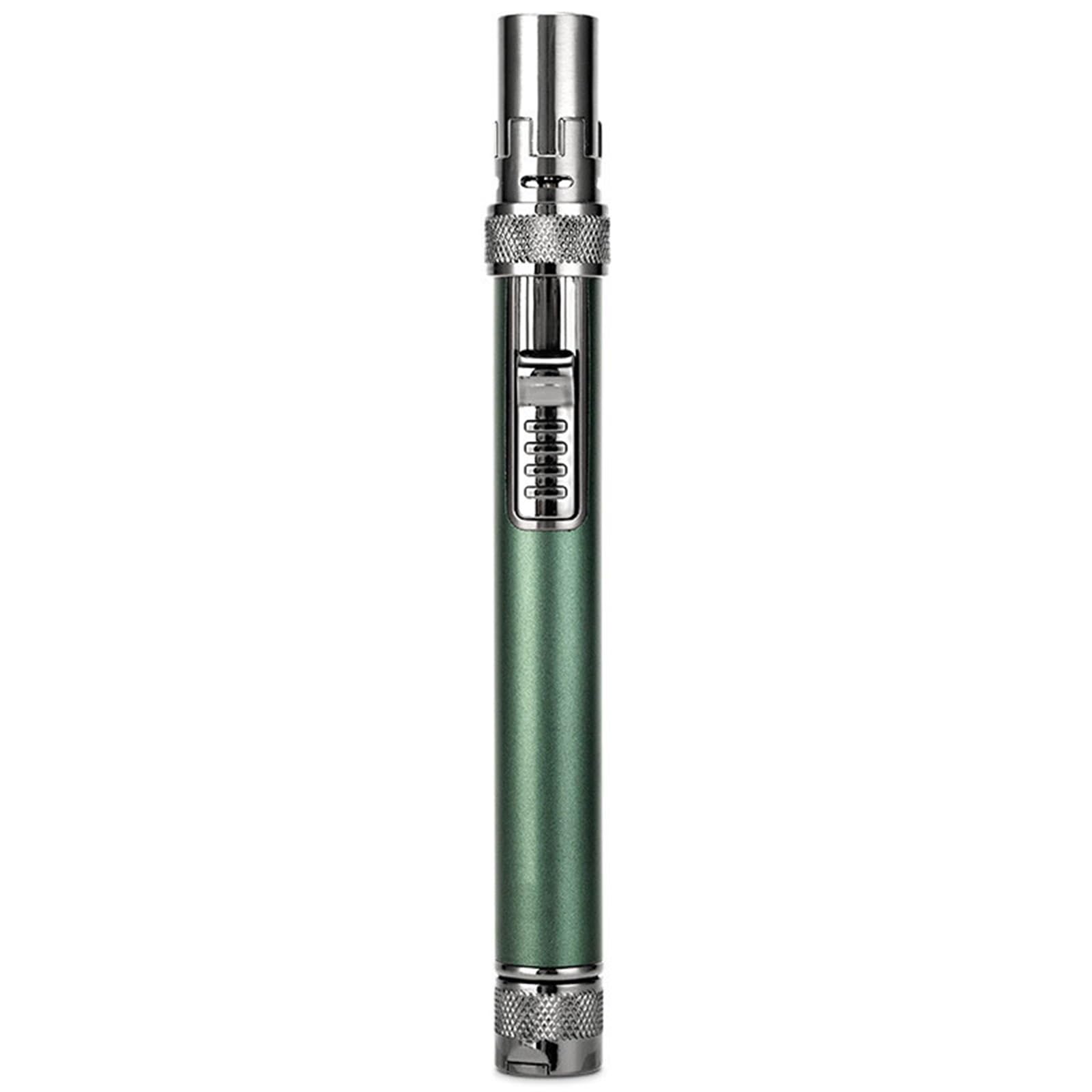 BBQ Butane Candle Long Lighter Windproof Jet Straight Flame Lighter Visible Butane Hidden Punch for Men Gift Kitchen