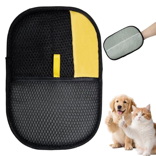 Pet Hair Removal Glove £¬Powerful Electrostatic Pet Hair Remover for Cat Dog Hair£¬Washable and Reusable Cat Dog Hair Removal Gloves for Clothes Bed Sheets Sofas at Climbing Frames (1psc)-oMfeqaI1