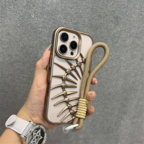 Coque iPhone 12 Pro luxe dorée motif arête de poisson design ajouré élégant