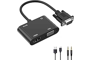 HDMI to VGA Splitter for Dual Monitors