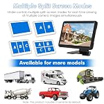 Wired Backup Camera System with 10.1" Touch Monitor, 4 HD 1080P Rear View& Side View Cameras, 4 Split Screen, Night Vision, IP68 Waterproof Back up Camera for Truck/RV/Trailer/Bus/Tractor.. - Image 5