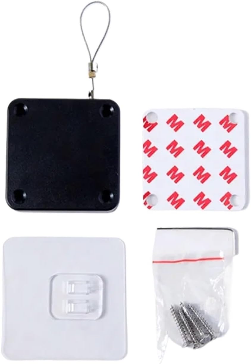 Door Closer Punch-Free Adjustable Closers for Sliding Glass 500g-1000g Tension Closing Device(Black 800g)