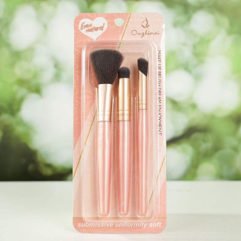 0ZM938 Professional Makeup Brush - Premium Quality Face & Eye Brush for Foundation, Powder, Blush & Eyeshadow, Elegant Gold, Pink, or Black Handle