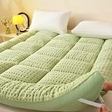 Tappetino da letto pieghevole, Materasso Futon Giapponese Pieghevole Con Cinghie Elastiche Multicolor Misure Multiple(Grün,90 x 200 cm)