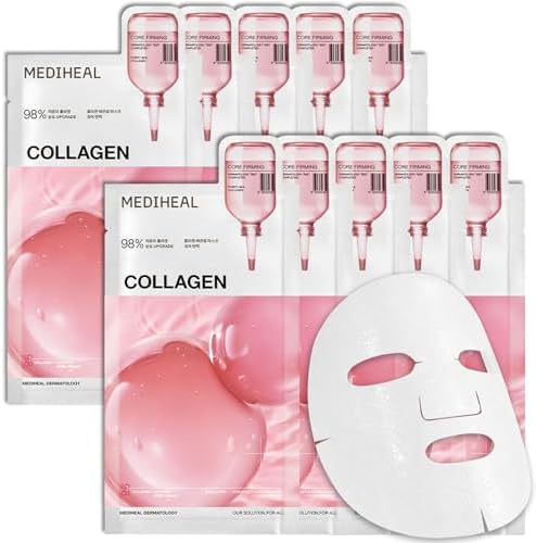 MEDIHEAL Collagen Essential Face Mask - Firming & Elasticity with...