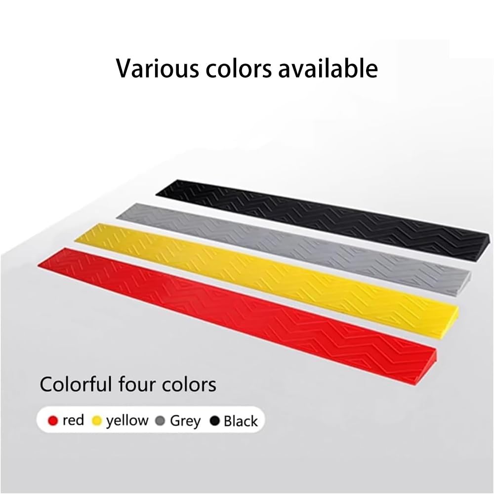 Rampe di Accesso in Plastica per Vialetti, Rampe per Soglia, Rampe di Carico per Auto, 100cmx10cmx3cm Rampe per Cordoli Portatili(Yellow,100cm*13cm*6cm)