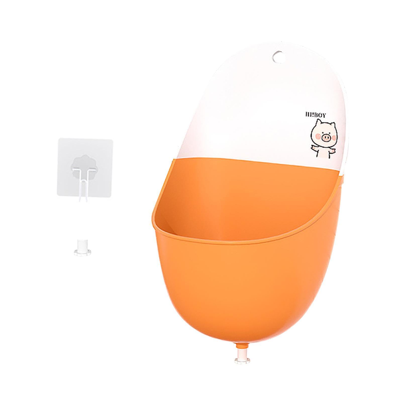 Zambuph Boys Pee Infant Wall Mounted Travel Potties Convenient Lightweight Safe and Efficient Cultivating Good Habits for Young Boys Toilet Urinal Baby, Orange, 29x17.5cm
